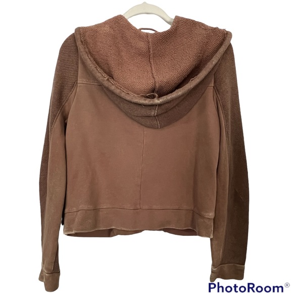 Free People Distressed/Acid wash hoodie size small - Picture 2 of 4